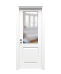 BY-4033B  Porte intérieure laqué  Vitrée